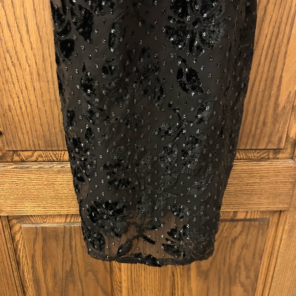 Victoria’s Secret Vintage Gold Label Black Velvet Sparkly Lingerie Black Dress - Picture 3 of 7